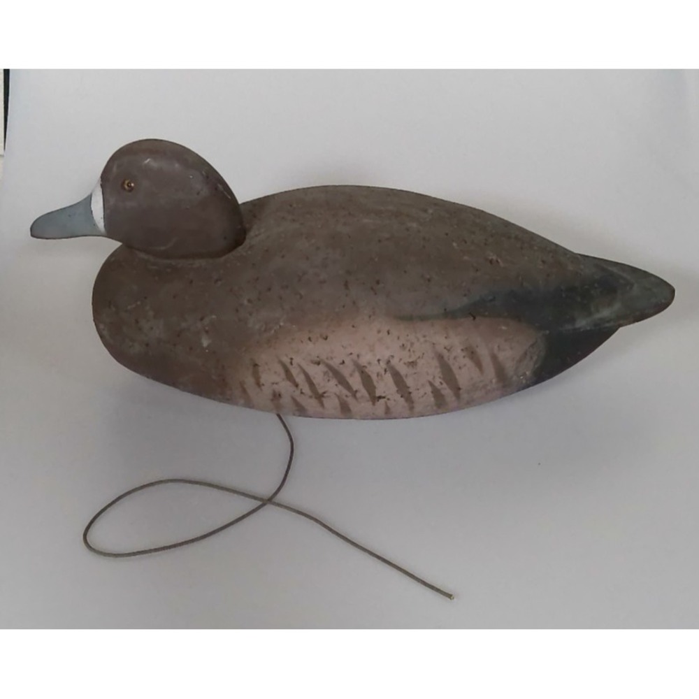Vintage Cork Duck Decoy Large 16" Redhead Diver Broadbill Working Old Rig